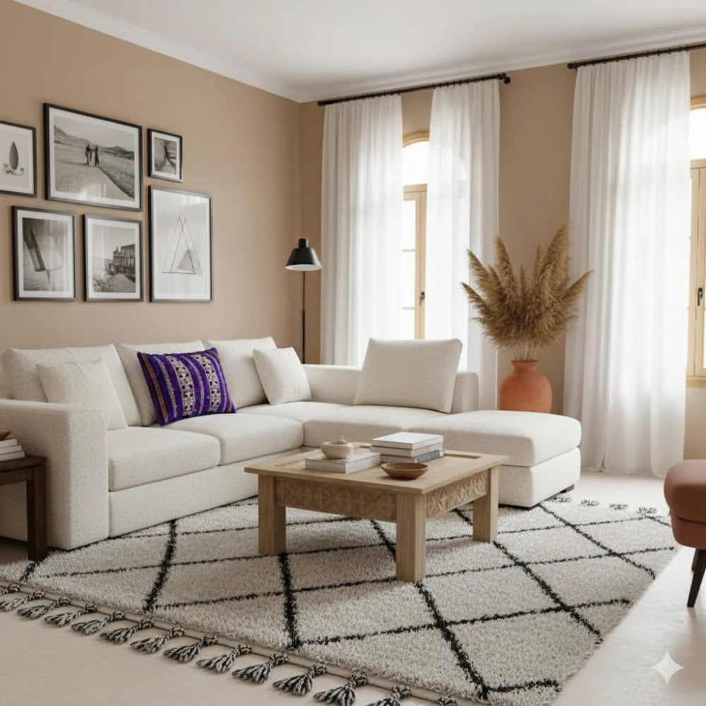 Coussin Kilim Violet Marocain