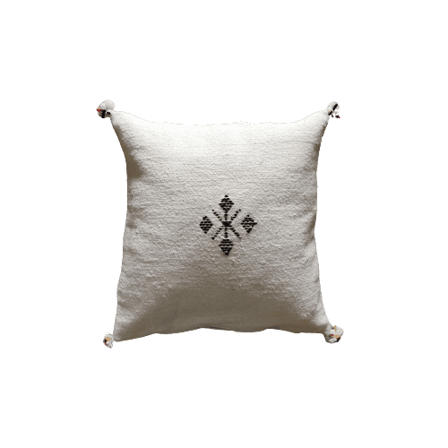 coussin marocain blanc