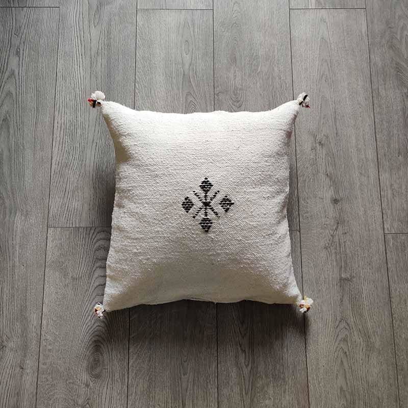 coussin marocain blanc