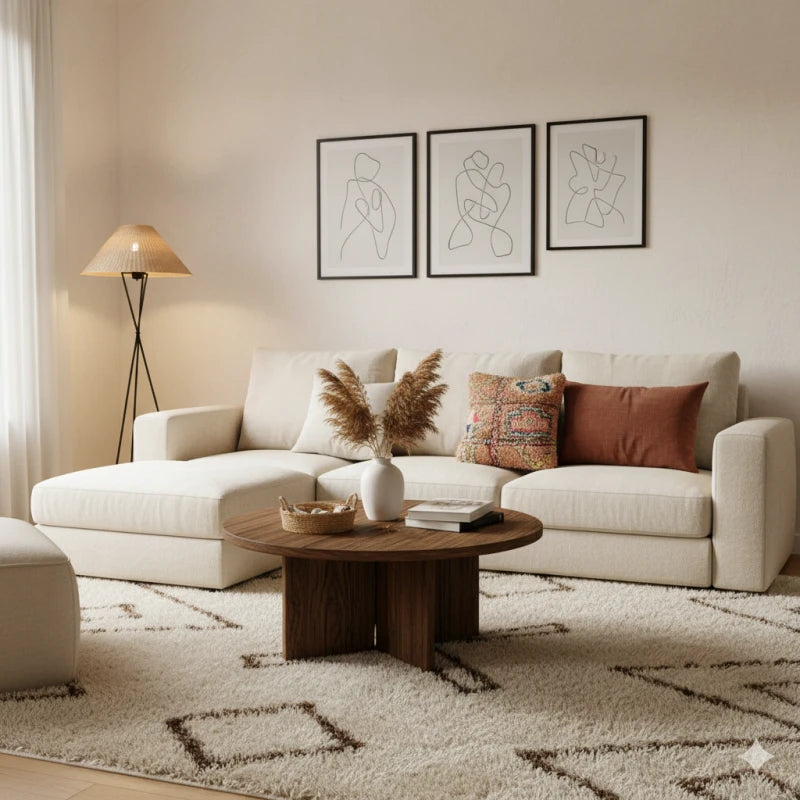 Coussin Marocain Boujad Vintage Beige <br> 50x50 cm