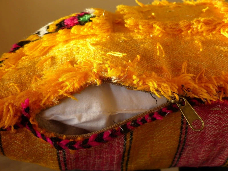 housse de coussin jaune