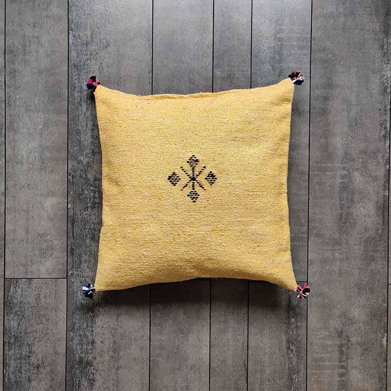 coussin berbère jaune