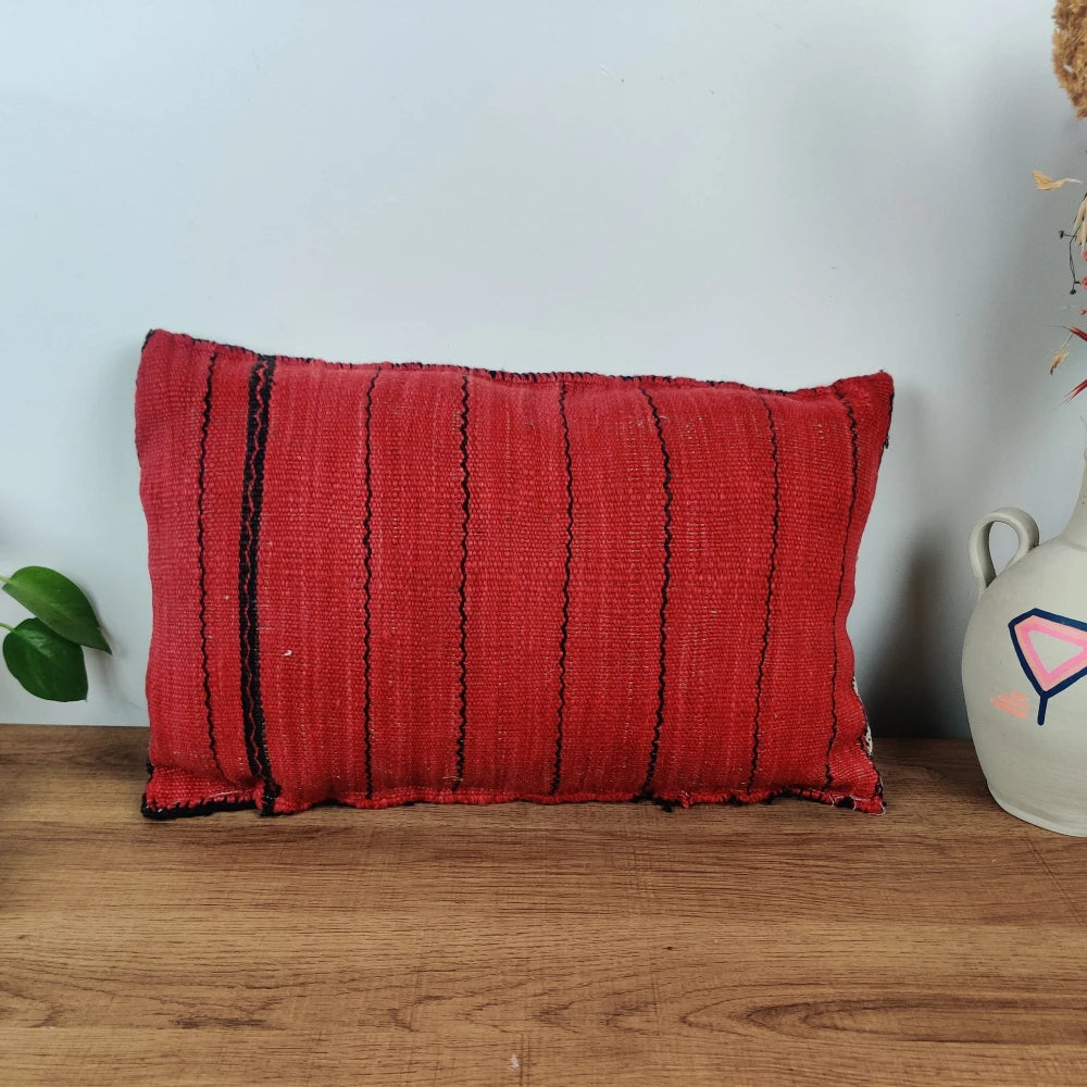 Coussin marocain Kilim blanc vintage - MAZIR Décoration