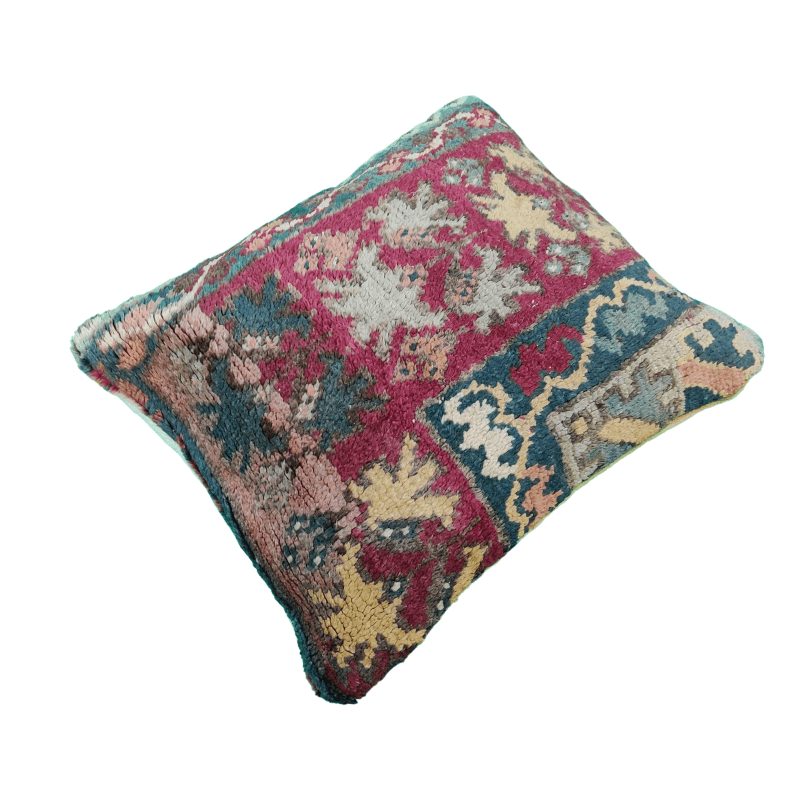 Coussin Marocain Magenta fushia style Vintage