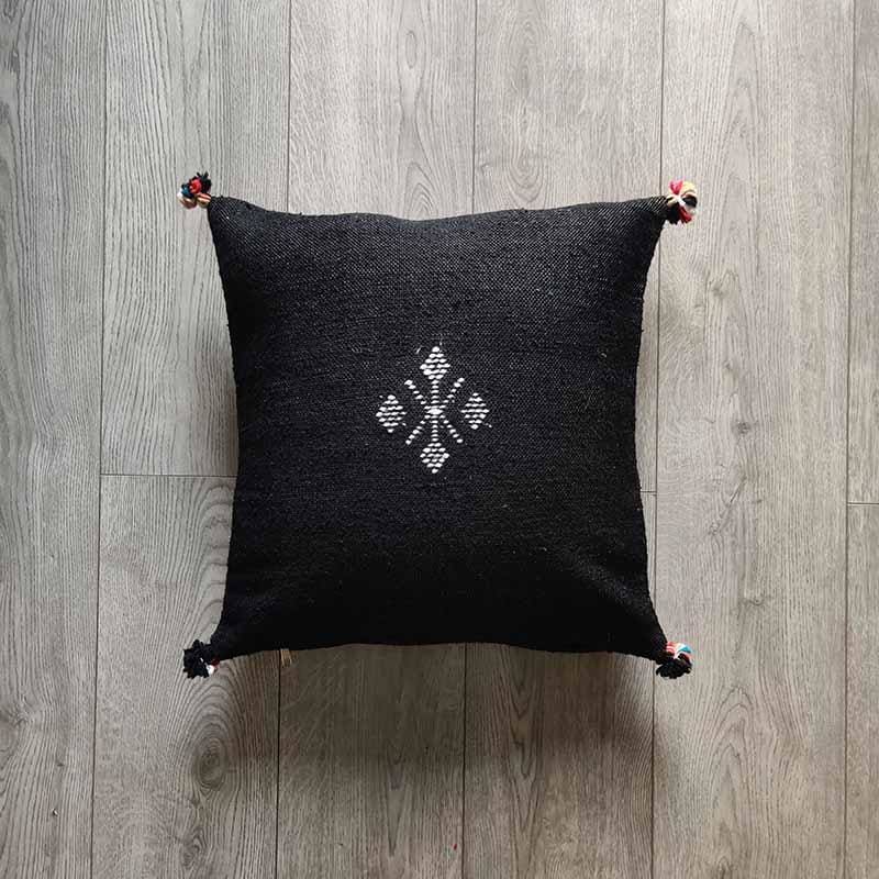 housse de coussin noire