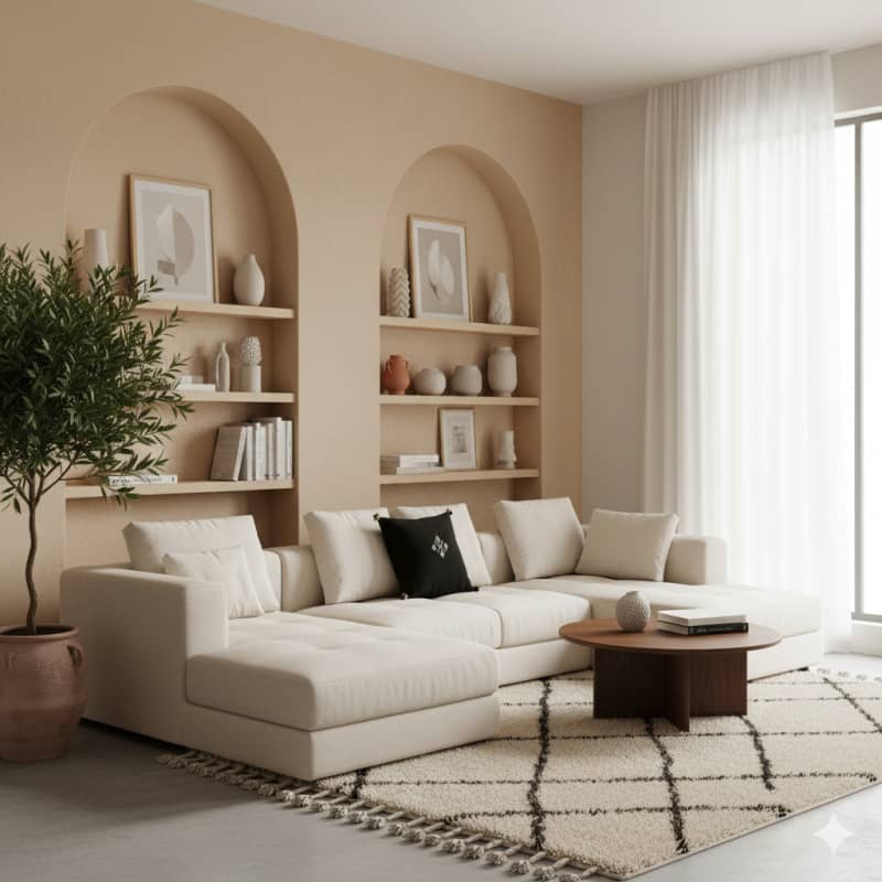 Coussin Marocain Noir en Coton