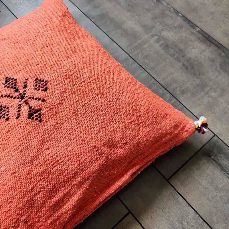 coussin salon orange