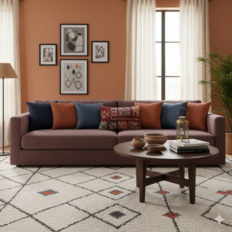 Coussin Marocain Pourpre Boujad