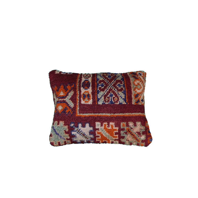 Coussin berbère Pourpre Boujad fait main