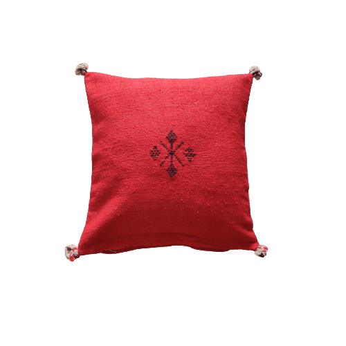 coussin bohème rouge