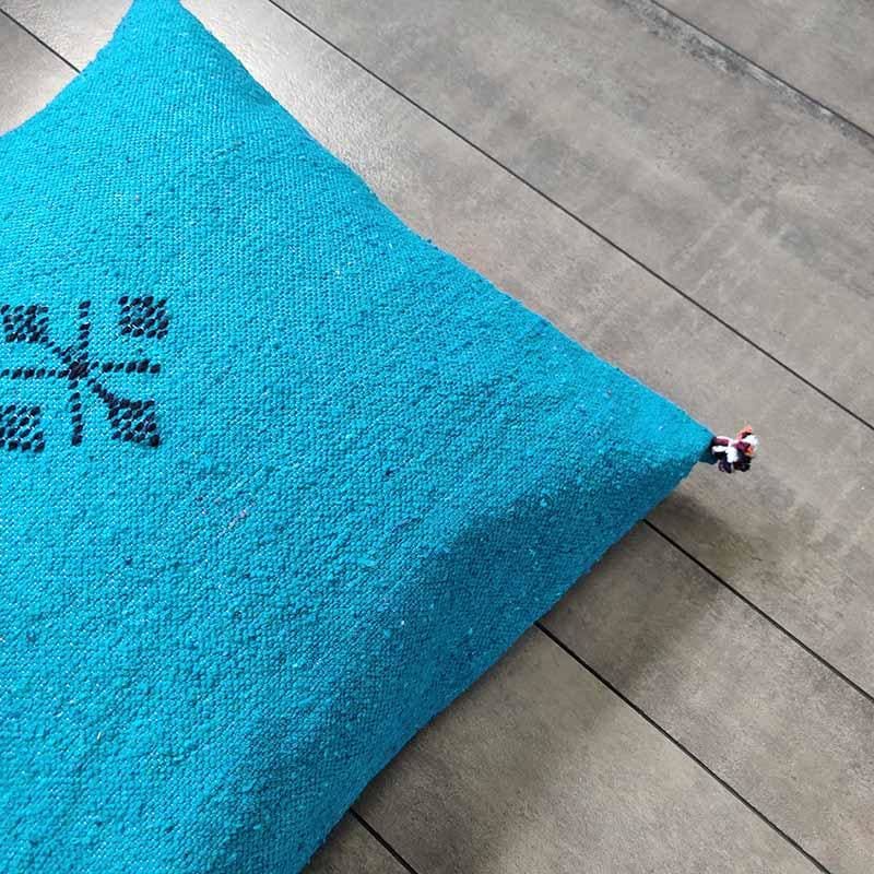 coussin berbere bleu