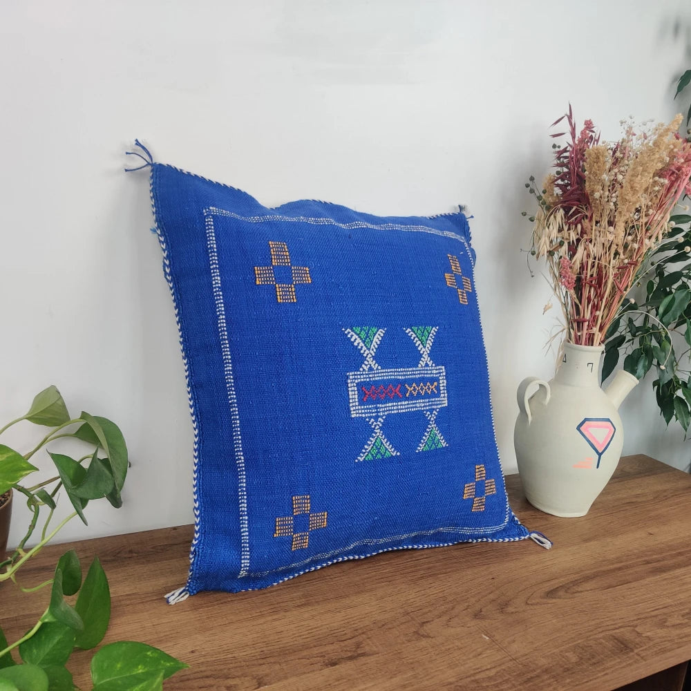 Coussin Sabra Bleu de Luxe - MAZIR Décoration