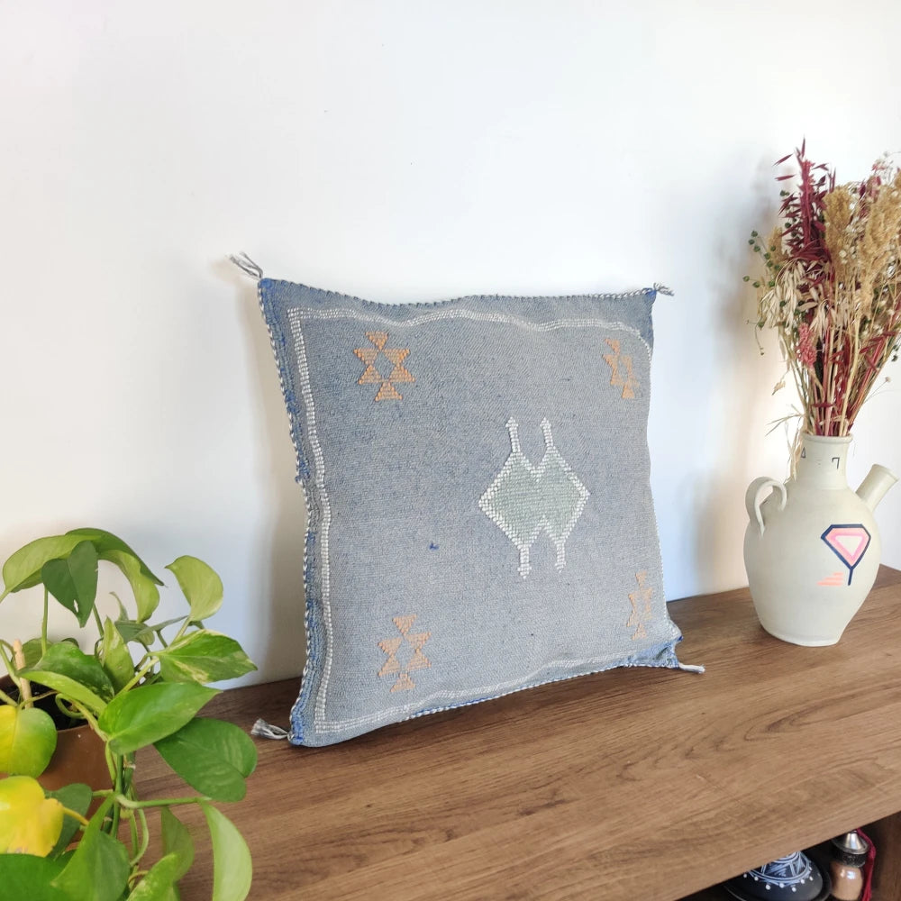 Coussin Sabra Bleu délavé - MAZIR Décoration