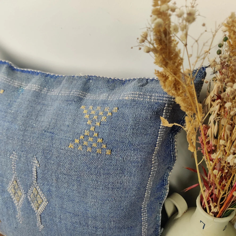 Coussin Sabra Bleu Jean - MAZIR Décoration