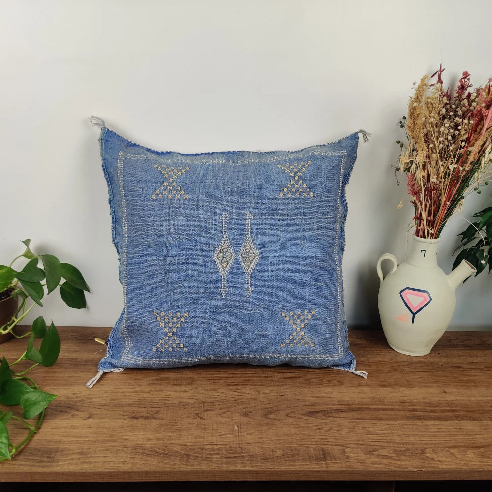 Coussin Sabra Bleu Jean - MAZIR Décoration
