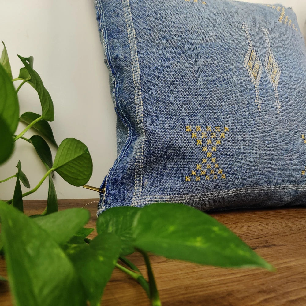 Coussin Sabra Bleu Jean - MAZIR Décoration