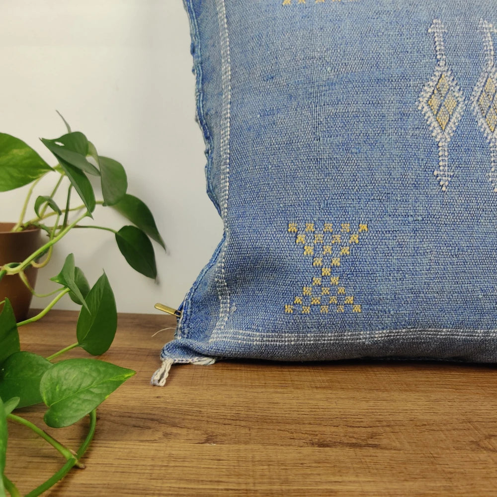 Coussin Sabra Bleu Jean - MAZIR Décoration
