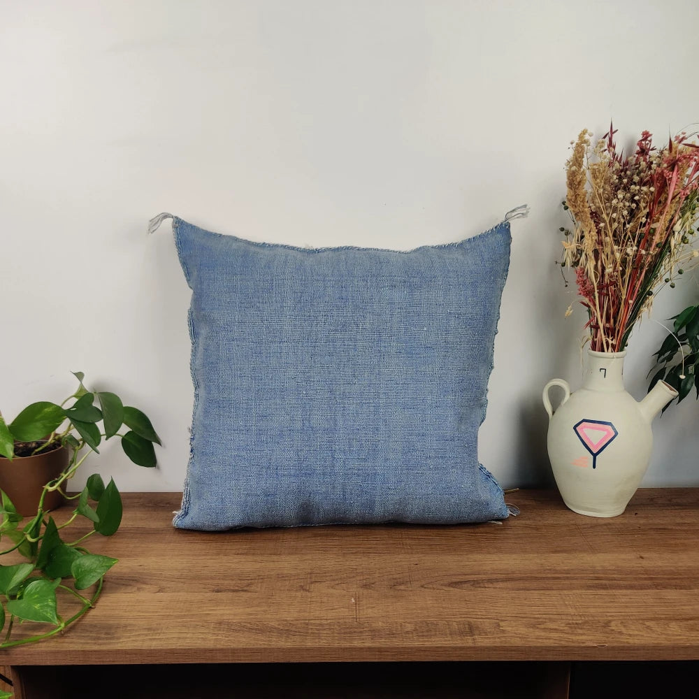Coussin Sabra Bleu Jean - MAZIR Décoration