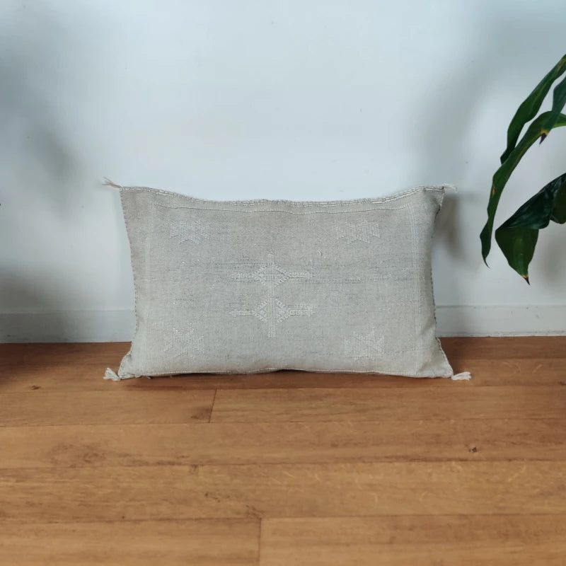 Coussin Sabra gris rectangulaire - MAZIR Décoration