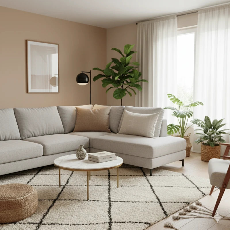 Coussin Sabra gris rectangulaire