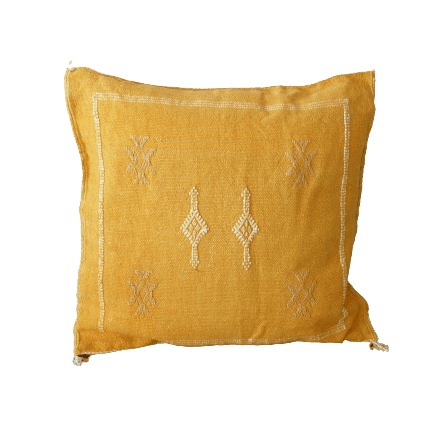 coussin berbere jaune