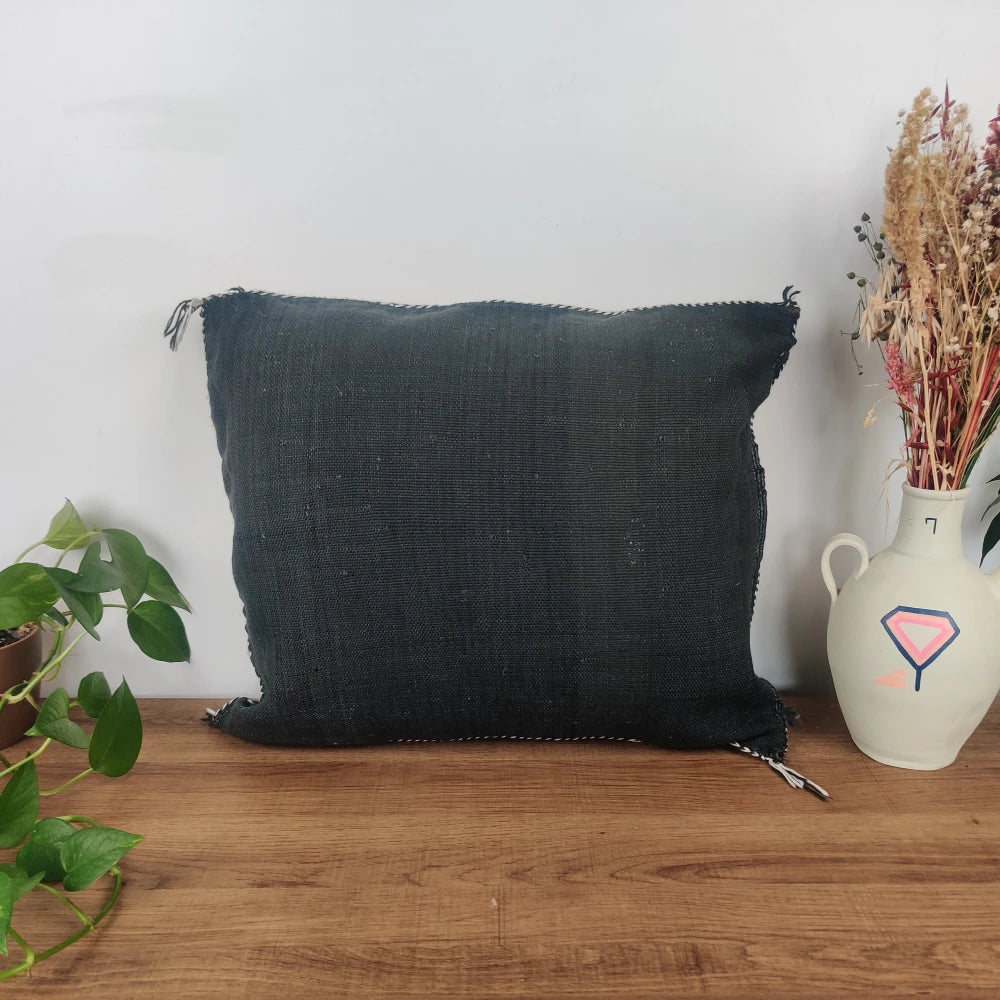 Coussin Sabra Noir ethnique - MAZIR Décoration