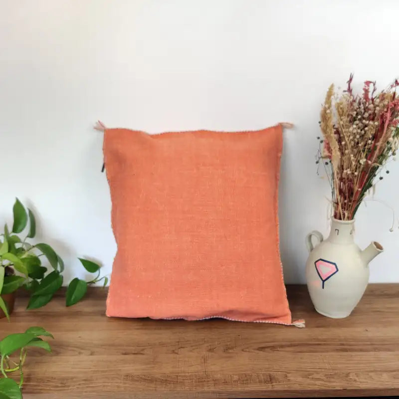 Seconde face du Coussin Sabra Orange Vintage