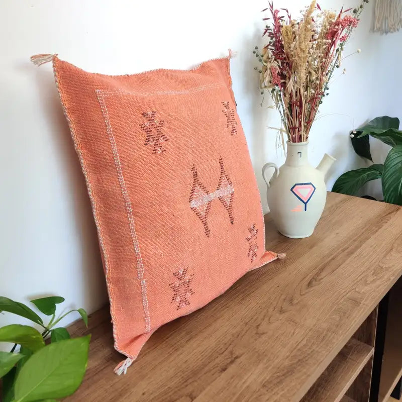 Vue angle 1 du Coussin Sabra Orange Vintage