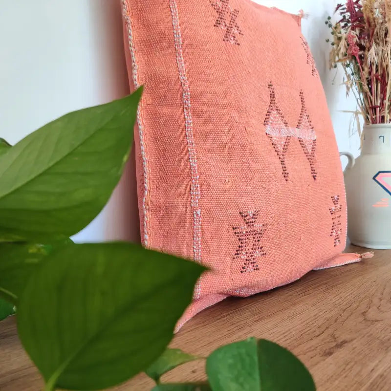 Coussin Sabra Orange Vintage Fait main