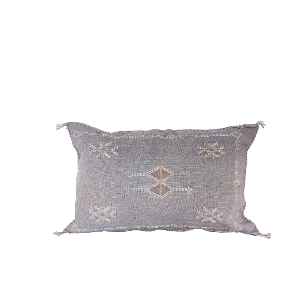 Coussin marocain rectangulaire en soie de Cactus | MAZIR Décoration