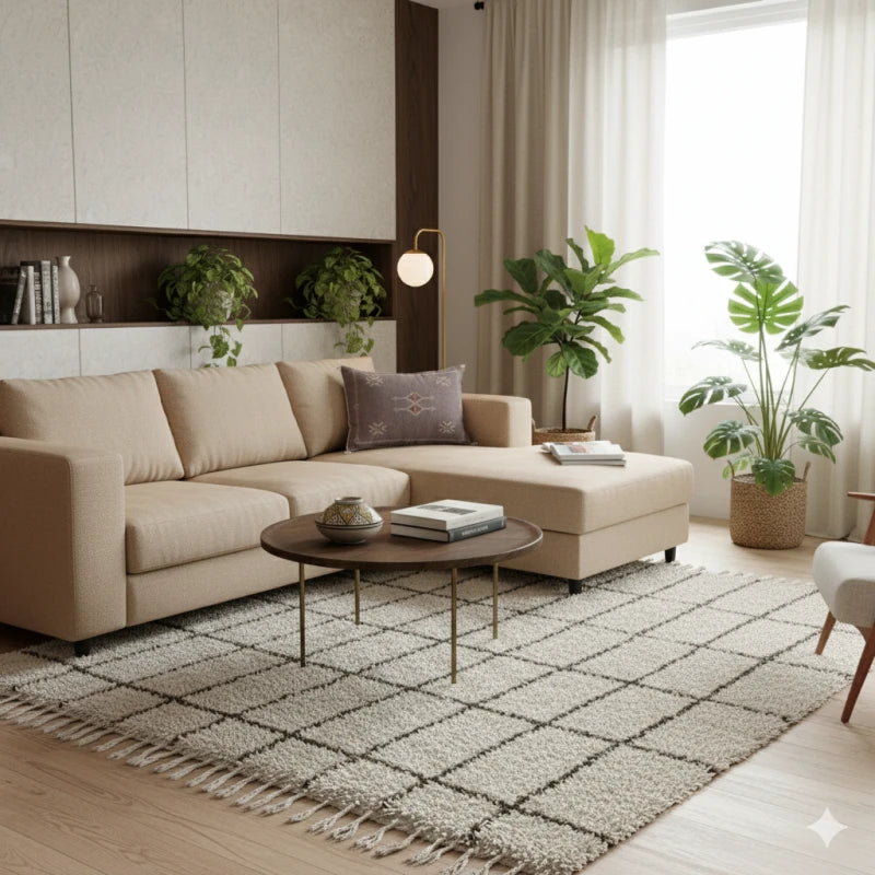 Coussin Sabra rectangulaire violet