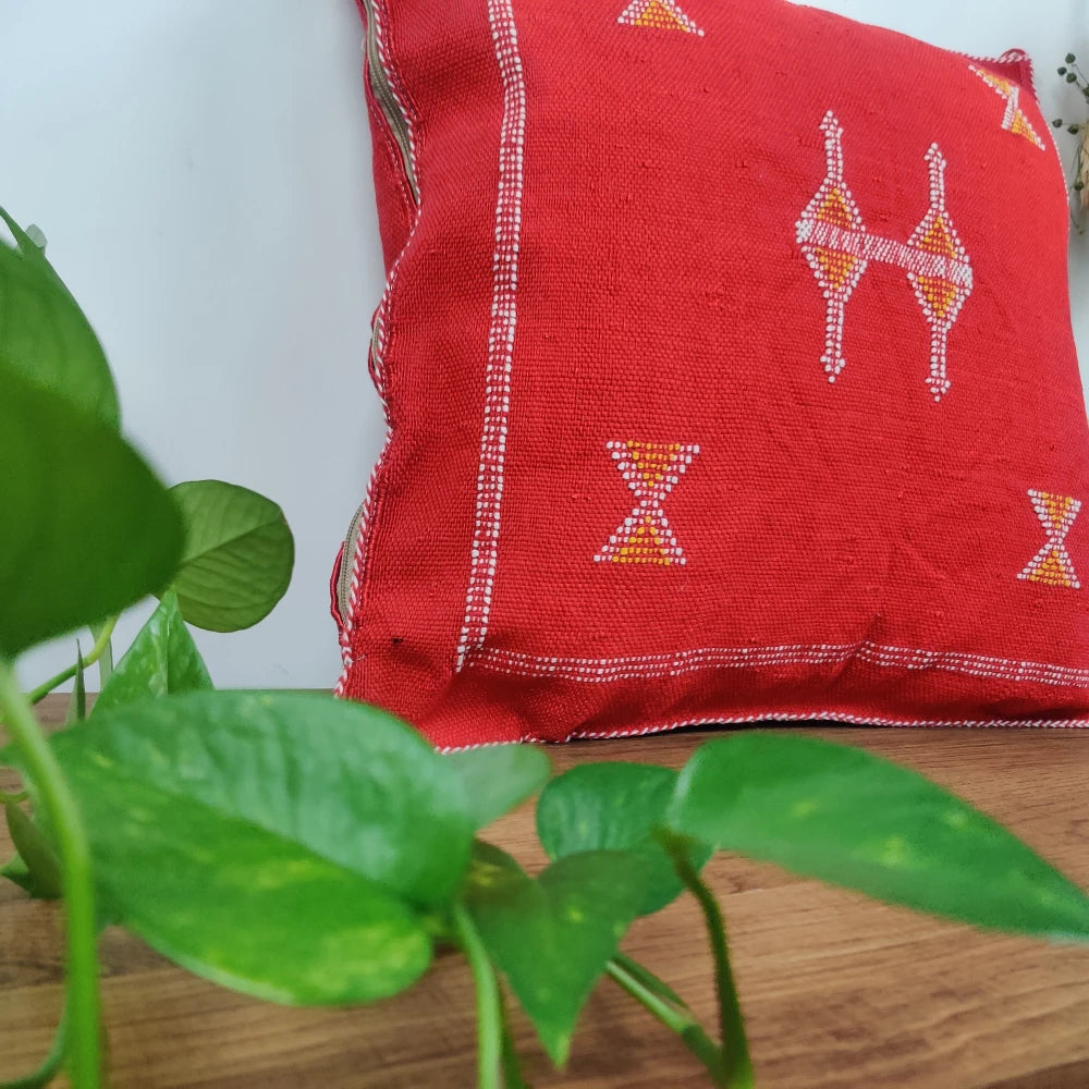 Coussin Sabra Rouge berbère - MAZIR Décoration