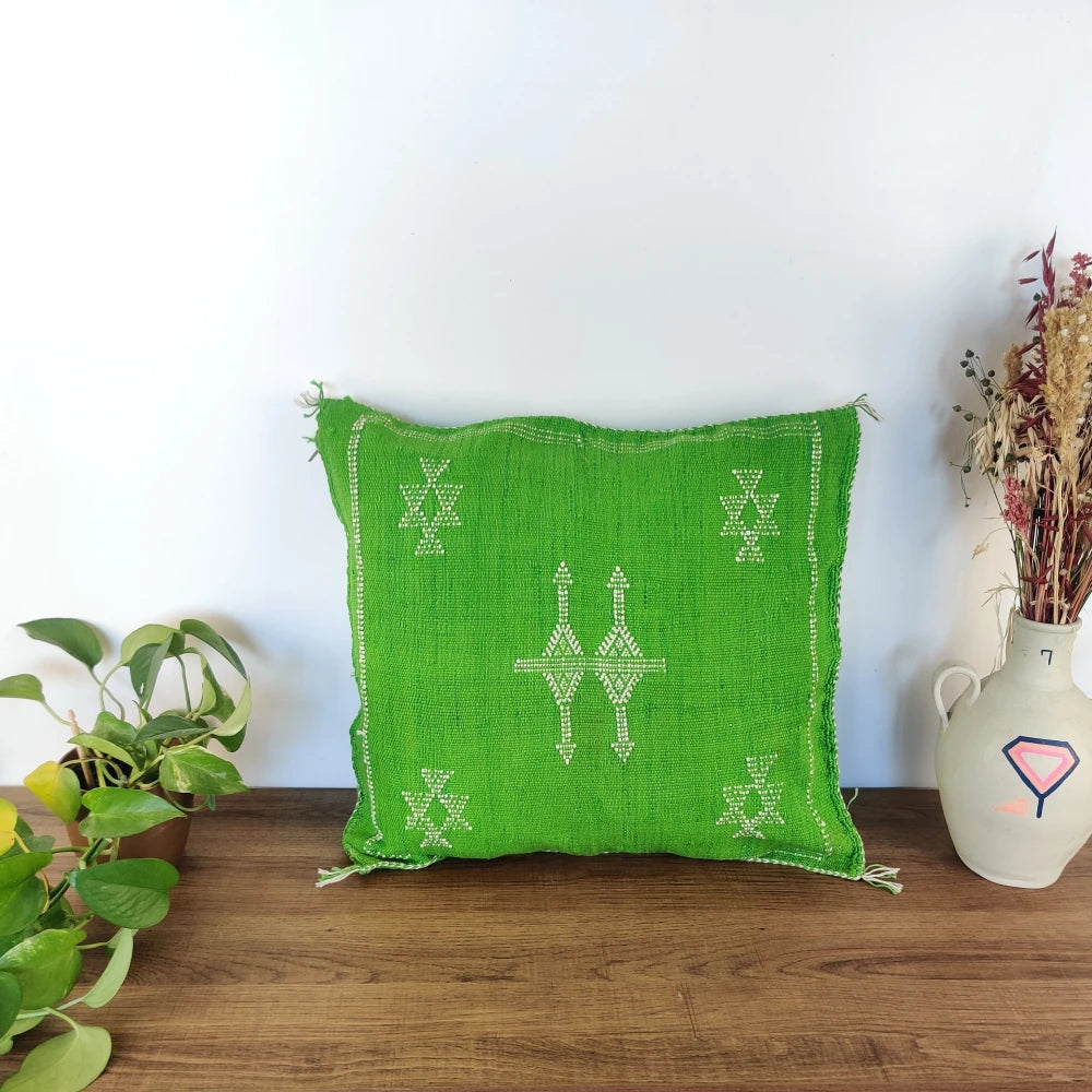 Coussin Sabra Vert bohème - MAZIR Décoration