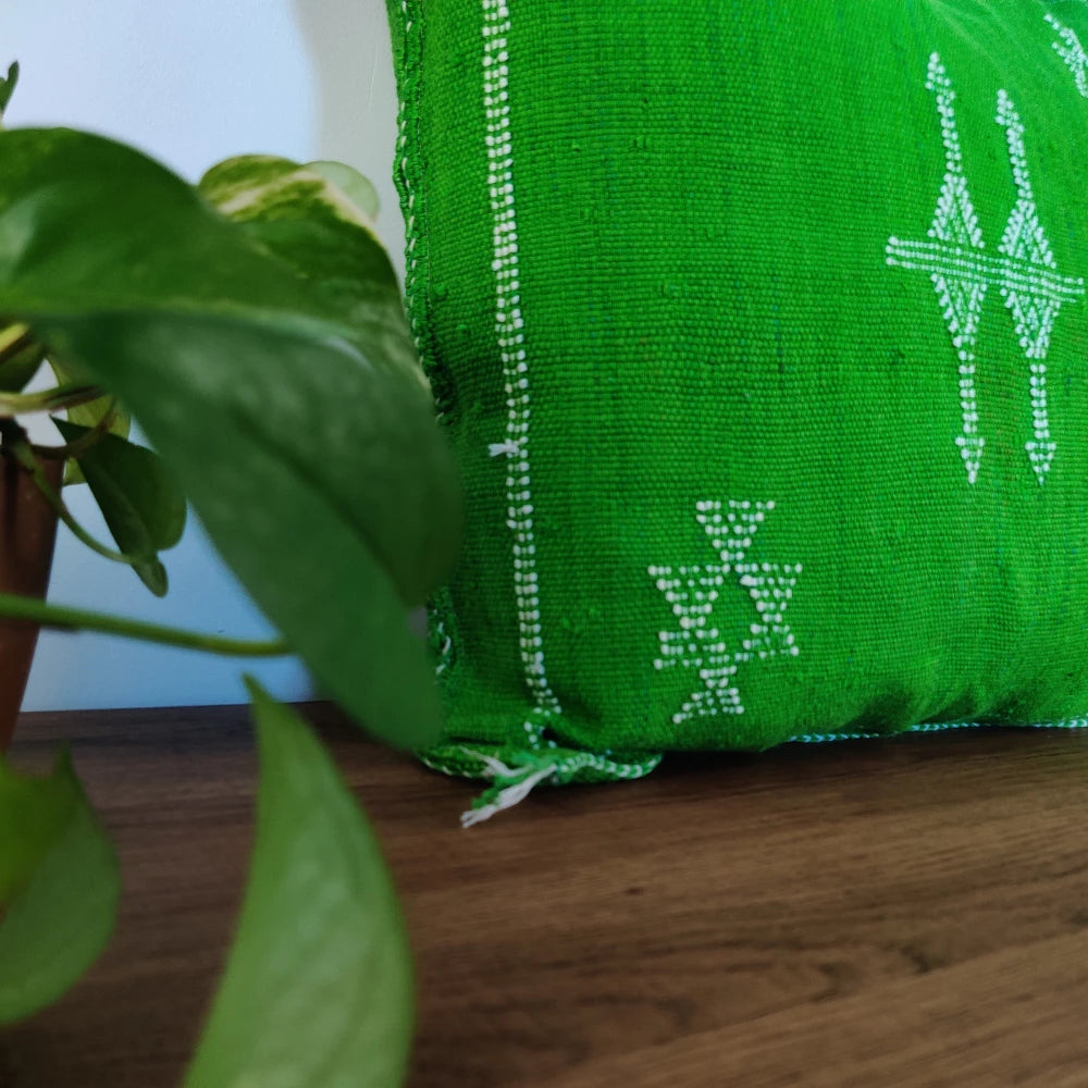 Coussin Sabra Vert bohème - MAZIR Décoration
