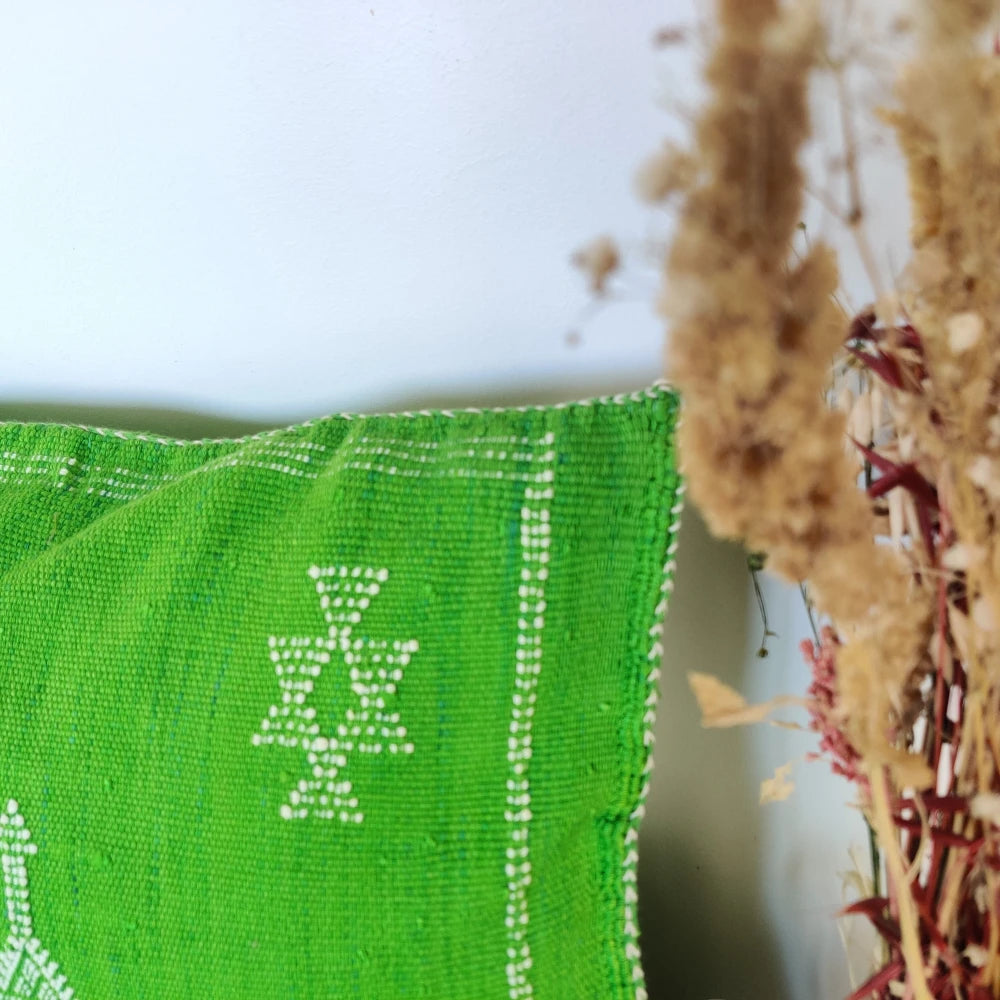 Coussin Sabra Vert bohème - MAZIR Décoration