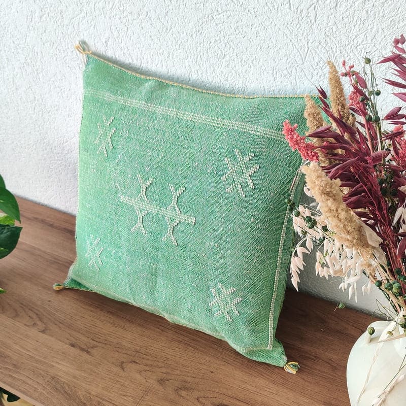 coussin marocain vert