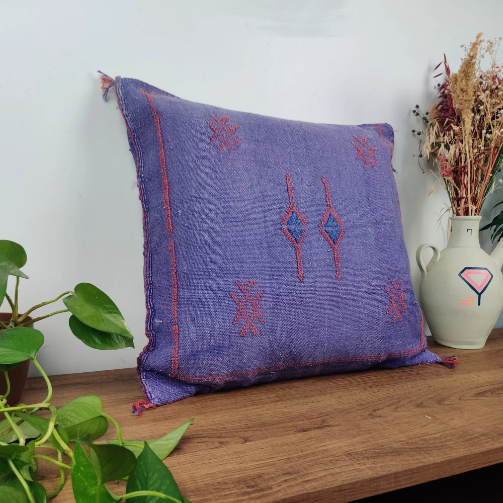 Coussin Sabra violet vintage - MAZIR Décoration