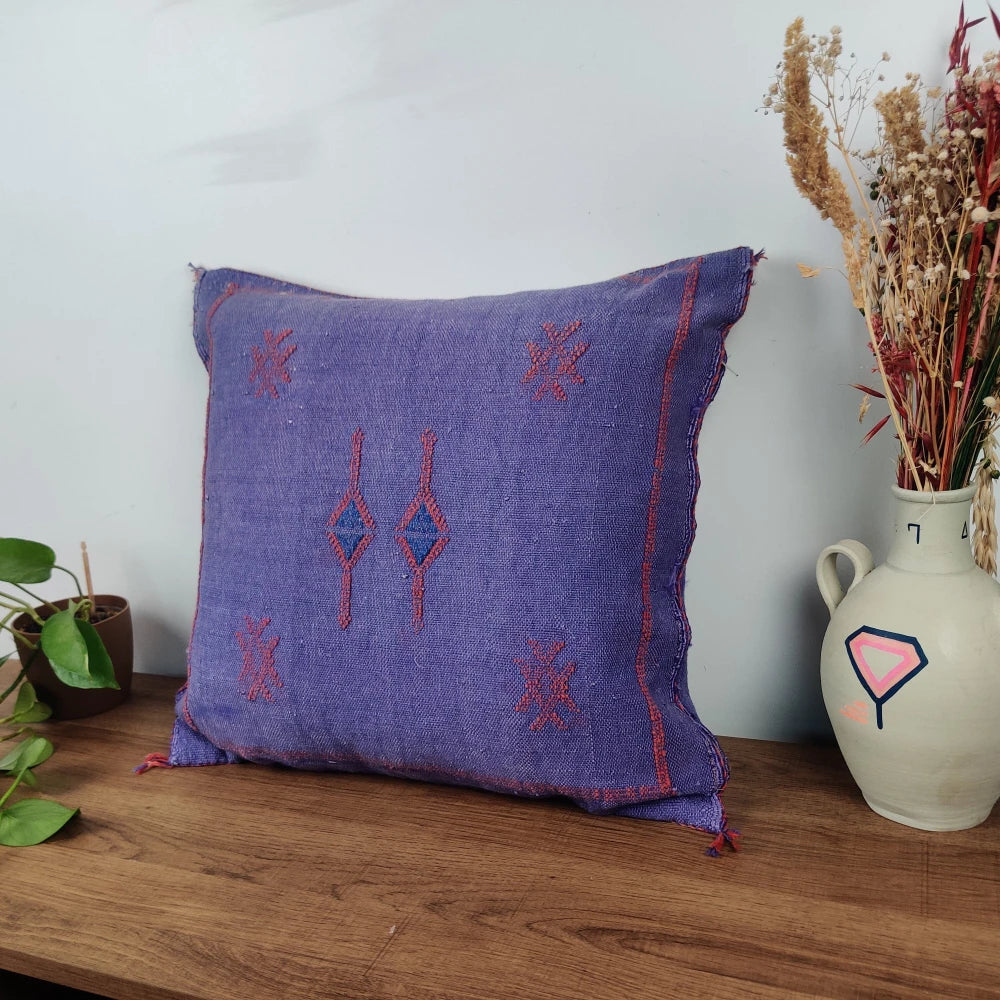 Coussin Sabra violet vintage - MAZIR Décoration