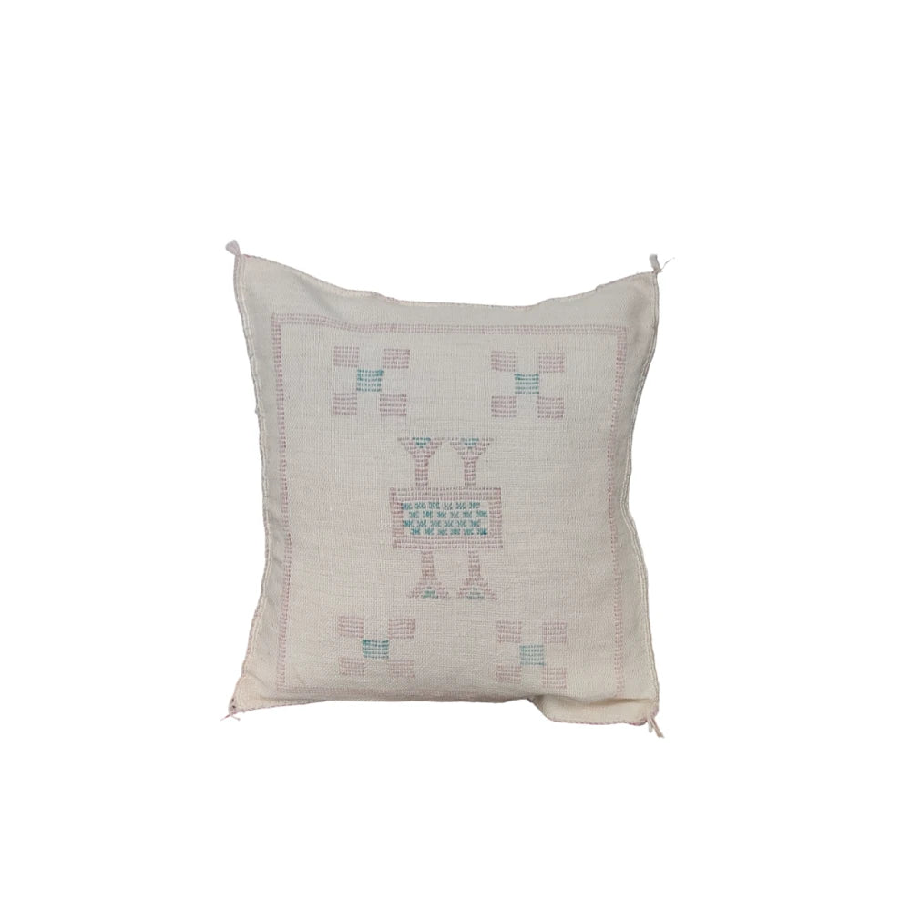 Coussin Soie de Cactus Blanc <br> Coussin Sabra - MAZIR Décoration