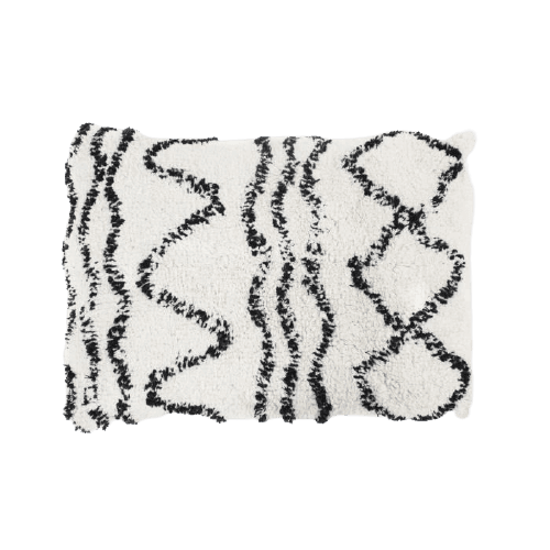 coussin berbere blanc et noir