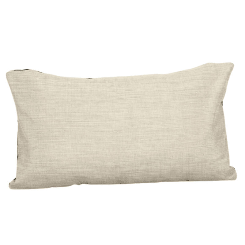 Sublime Coussin Ikat blanc design cercle noir