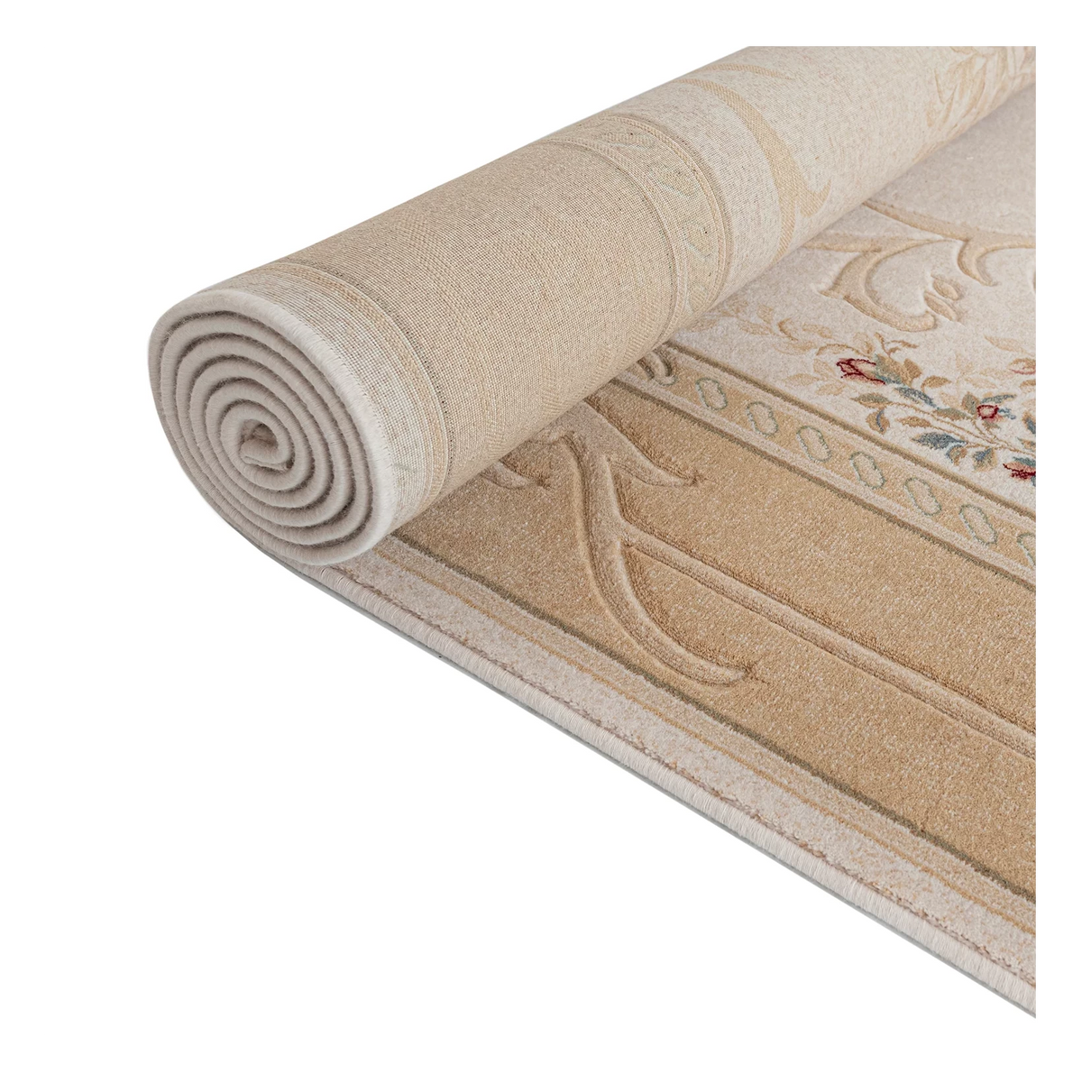 Tapis oriental beige sculpté Alma - Laine