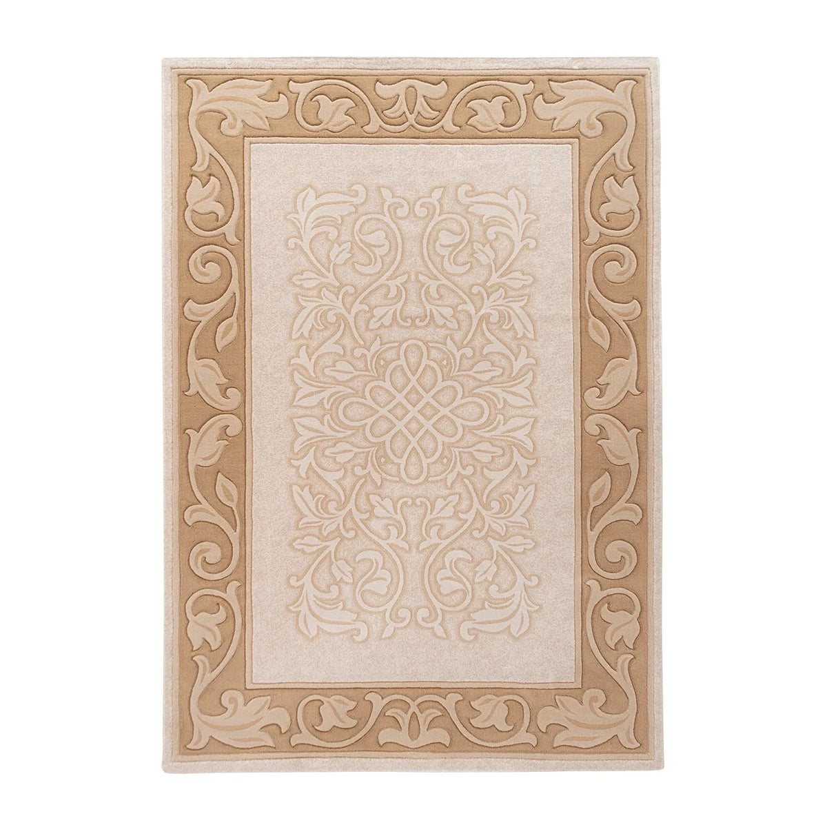 Tapis persan beige crème Lana - Laine