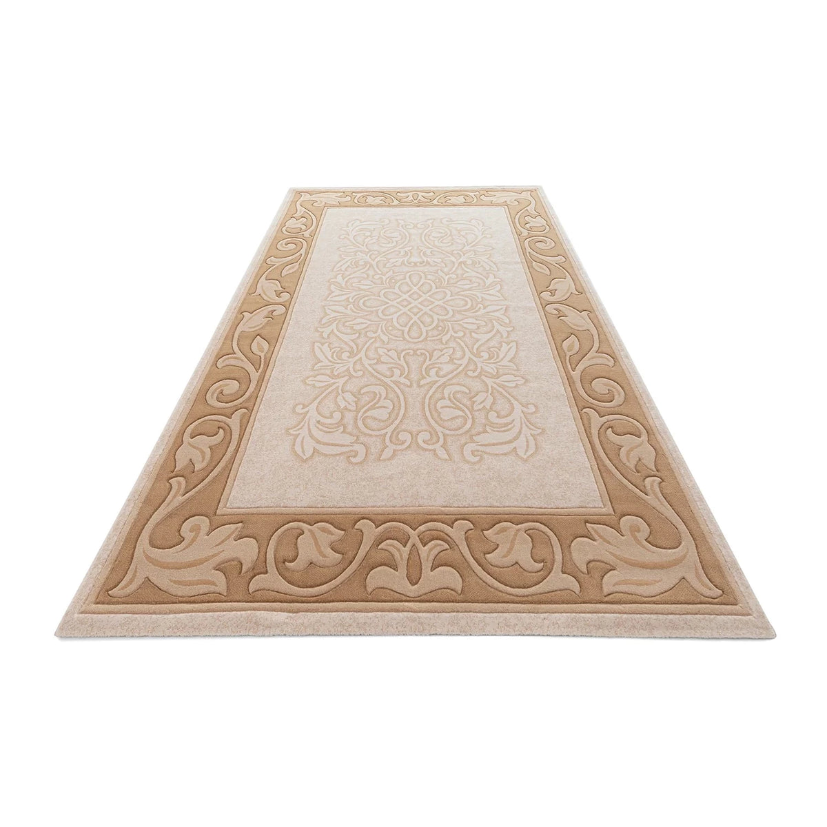 Tapis persan beige crème Lana - Laine