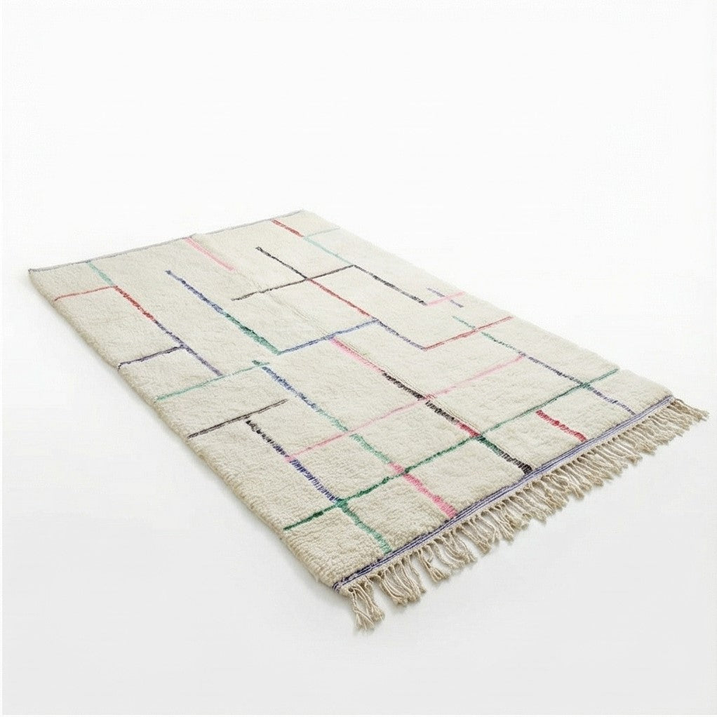 Grand tapis berbère graphique coloré 200x300 cm