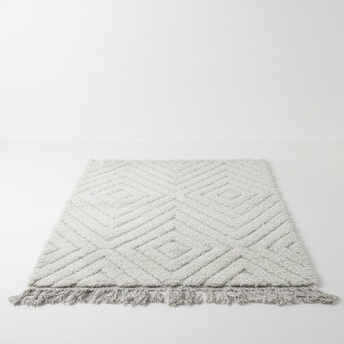 Petit tapis Beni Ouarain à losanges blancs