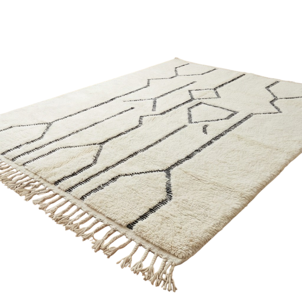 Grand tapis berbère motifs abstraits