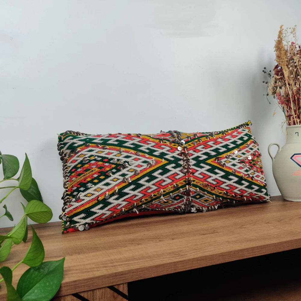 Grand coussin kilim Maroc fait main - MAZIR Décoration