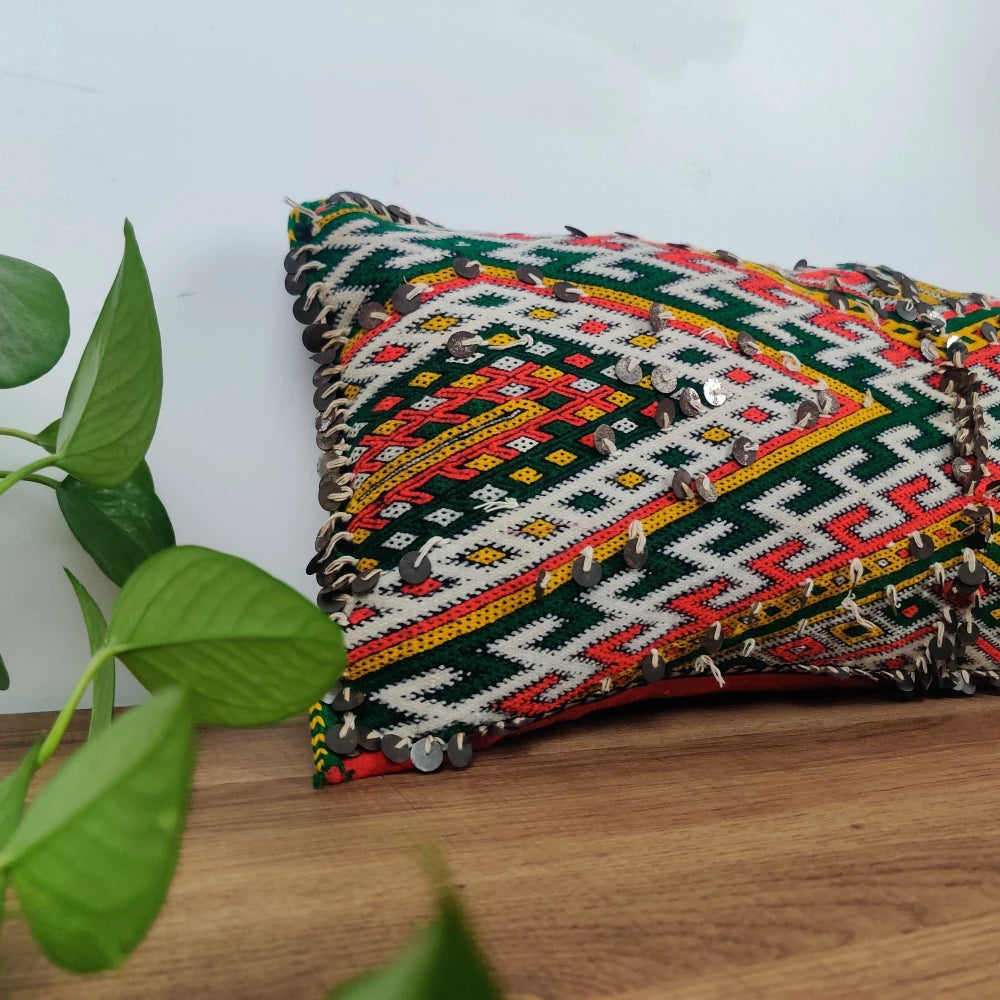 Grand coussin kilim Maroc fait main - MAZIR Décoration