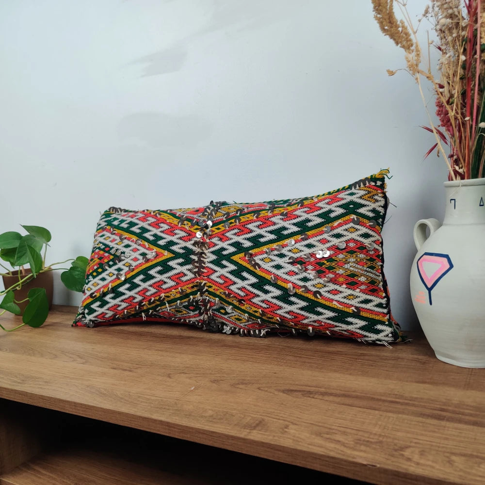 Grand coussin kilim Maroc fait main - MAZIR Décoration